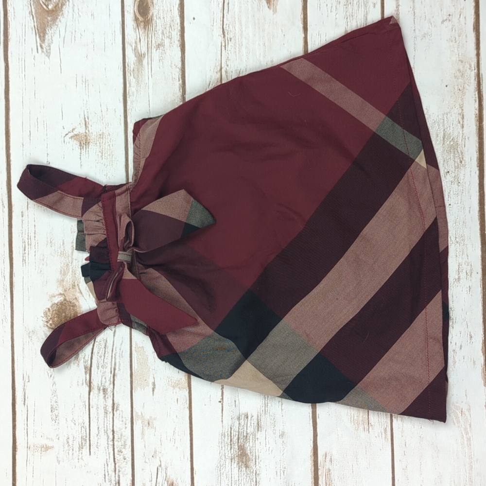 Jelly Beans Maroon Plaid Jumper Dress 1-2Y